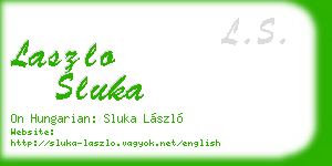 laszlo sluka business card