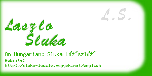laszlo sluka business card